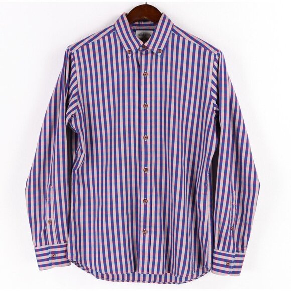 Taylor Stitch Other - Taylor Stitch Custom-Tailored Shirt Mens Medium Red Blue Plaid USA Hand Made